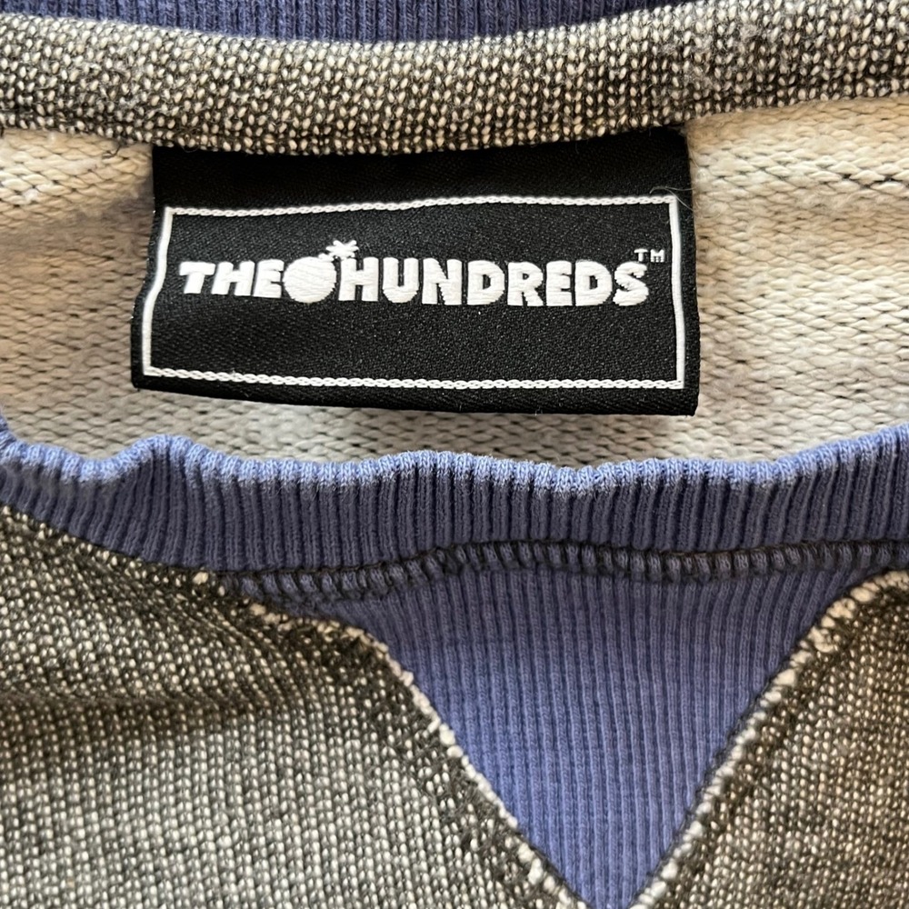 The Hundreds Room Crewneck‎ Sweatshirt Grey Heathered Pullover Blue Size Medium - Picture 6 of 7